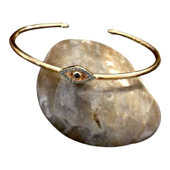 Stella & Dot Protective Evil Eye Pave Cuff Bracelet - Picture 3 of 7